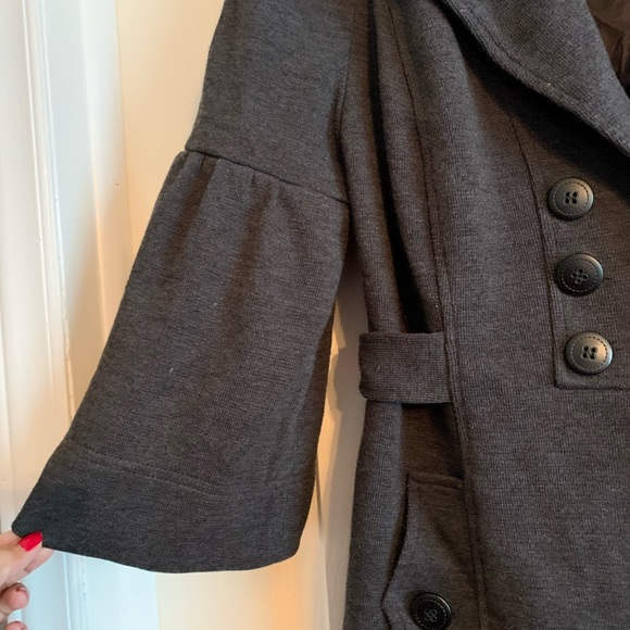 INC International Concepts Women’s Dark Gray Pea Coat Jacket Size Large - Picture 14 of 17